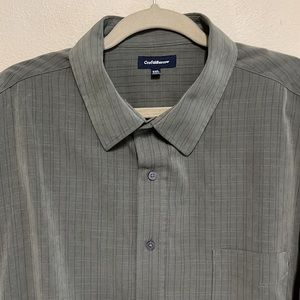 Croft & Barrow Green Stripe Button Down Twill Shirt